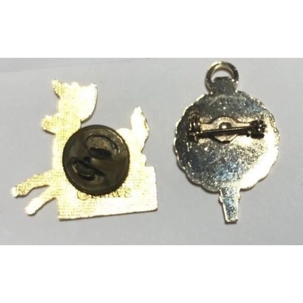 2 IDAHO Souvenir Travel Pins, White Tail Deer & Idaho the GEM State